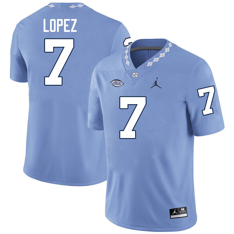 #7 Gio Lopez North Carolina Tar Heels Jerseys,Apparels,Uniforms Stitched-Carolina Blue #7 Gio Lopez North Carolina Tar Heels Jerseys,Apparels,Uniforms Stitched-Carolina Blue